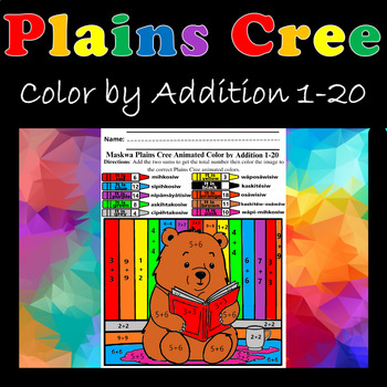 Preview of Plains Cree Maskwa Color by Addition 1-20