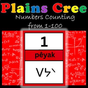 Preview of Plains Cree Numbers Counting from 1-100 Cards