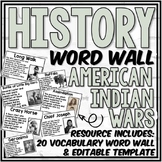 American Indian Wars Word Wall