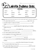 Plains Indians (Lakota) Quiz!