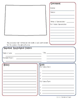 Plains States Information Sheets by Misc Designs | TPT