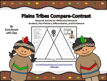 Preview of Plains Tribes Compare/Contrast Activity for Gifted Students and Enrichment