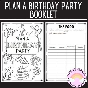 Preview of Plan A Birthday Party Booklet