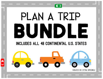 Preview of Plan A Trip Project Based Learning BUNDLE