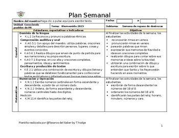 Preview of Plan: Bienvenido 2023