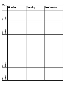 Plan Book Page by Tales From 3rd Grade | Teachers Pay Teachers