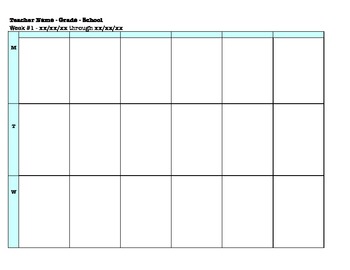 Preview of Plan Book Template