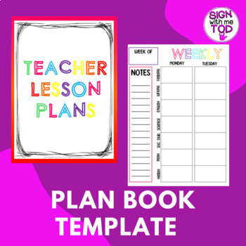 Preview of Weekly Plan Book Template