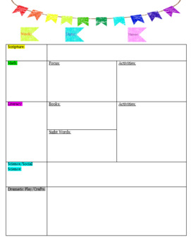 Preview of Plan, Newsletter, Schedule for Teachers or Homeschool
