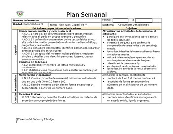 Preview of Plan Semanal: San Juan, costumbres y tradiciones