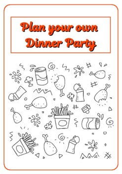 Preview of Plan Your Dinner Party! - ESL/ELL Project Based Learning Activity