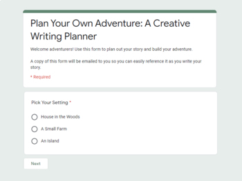 Preview of Plan Your Own Adventure: A Fantasy Short Story Planner