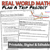 Plan Your Own Trip Real World Math Project