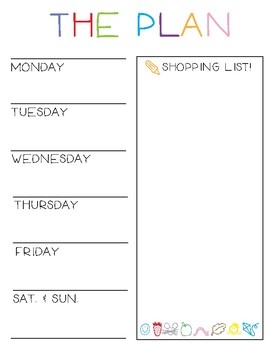 Preview of Plan Your Week!