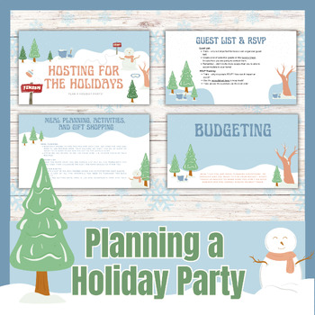 Preview of Plan a Chistmas Holiday Dinner Party, No-Prep Digital Resource Activity