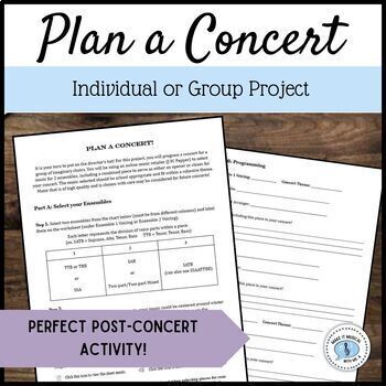Preview of Plan a Concert Project