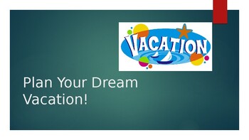 Preview of Plan a Family Vacation--$5,000 Budget