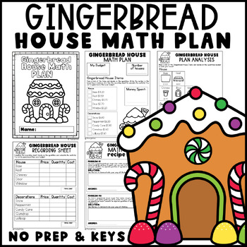 Preview of Plan a Gingerbread House Math Activity - Project Based Learning