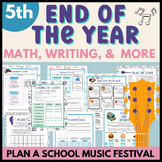 Plan a Music Festival End of Year Math and Writing Project