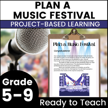 Preview of Plan a Music Festival - Middle & High School Project Based Learning Unit PBL