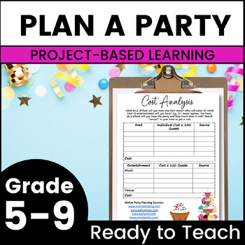 Preview of Plan a Party - Middle & High Project Based Learning Unit PBL