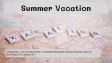 Plan a Summer Trip {DOC} | Project Based Learning