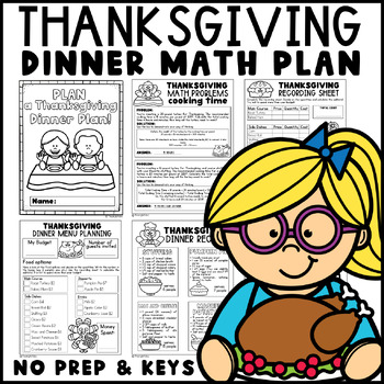 Preview of Plan a Thanksgiving Dinner Math Activity - Project Based Learning
