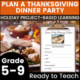 Plan a Thanksgiving Dinner - Middle & High School Project 