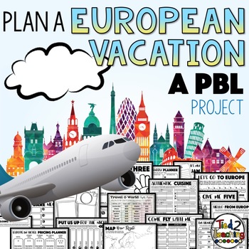 Preview of Plan a Vacation Project Based Learning PBL Design Projects Activities