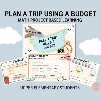 Preview of Plan a Vacation Using a Budget- End of the Year Activity