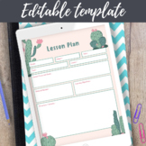 Plan de Leçon EDITABLE Lesson Plan Template DAILY Teacher Planner French PDF