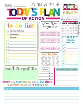 Plan of Action - Teacher To Do List by mrs kalwat | TpT