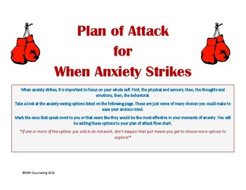 Preview of Plan of Attack for When Anxiety Strikes