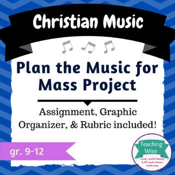 Preview of Plan the Music for Mass Project
