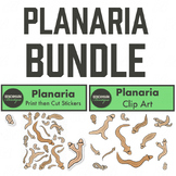 Planaria Bundle PNG Clip Art and Print then Cut Sticker SV