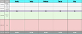 Planbook - Excel /  Google Sheets