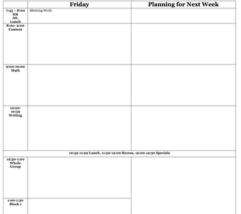 Planbook for Elementary Teachers- a guide to keep you organized w times ...