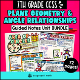 Plane Geometry & Angle Pair Relationship Guided Notes | 7t