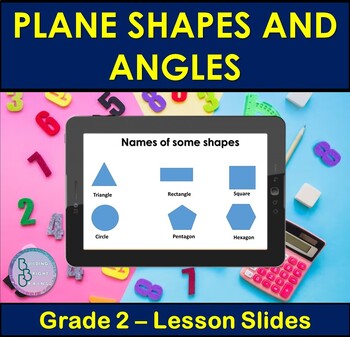 Preview of Plane Shapes and Angles | PowerPoint Lesson Slides for 2nd Grade