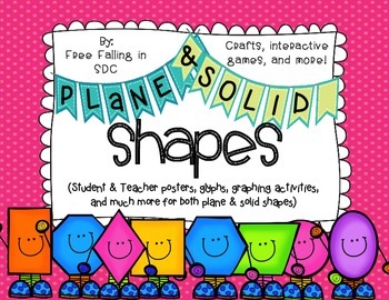 Preview of Plane & Solid Shapes (crafts, posters, games, flashcards, & much more!)