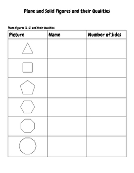 plane and solid figures worksheet by langlee morrell tpt