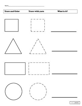 Plane shape trace, color, and name by JB's Creative Creations | TpT