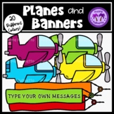 Planes and Banners Clipart