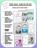 Planes of the Face: Tonal Blending/Shading Worksheets- "No