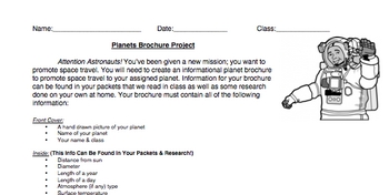 Preview of Planet Brochure Project