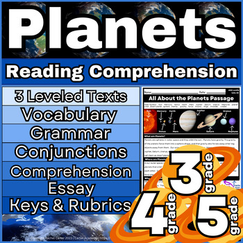 Preview of Planet Bundle: Descriptive Reading Comprehension (Great Test Prep!) 3rd 4th 5th