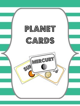 Preview of Planet Cards {Sorting, Display and Bulletin Board Cards}