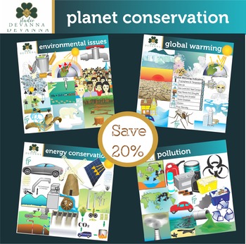 Preview of Planet Conservation Clip Art Bundle