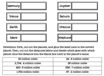 Preview of Planet Distances from the Sun