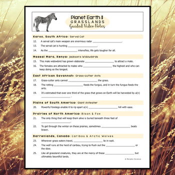 Planet Earth 2 Grasslands Worksheet Answers 31+ Pages Explanation [1.7mb] - Latest Revision 